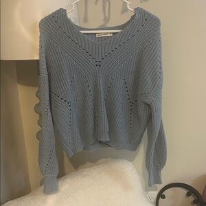 moon & madison Light Blue V-Neck Sweater